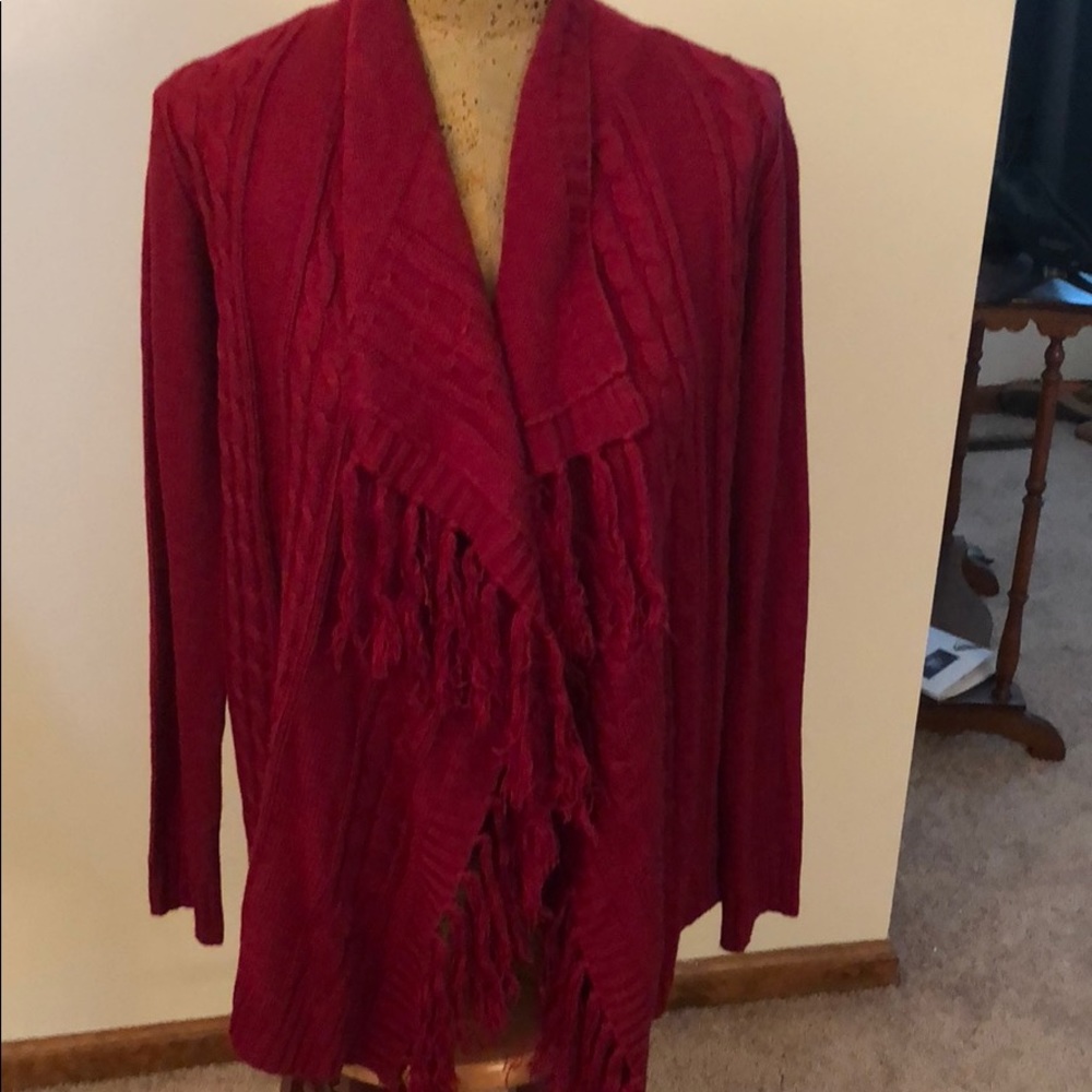 Burgundy cardigan
